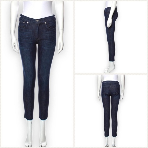 rag & bone Denim - Rag & Bone Mid-Rise Skinny Leg with Raw Hem Jeans Women’s Size 27